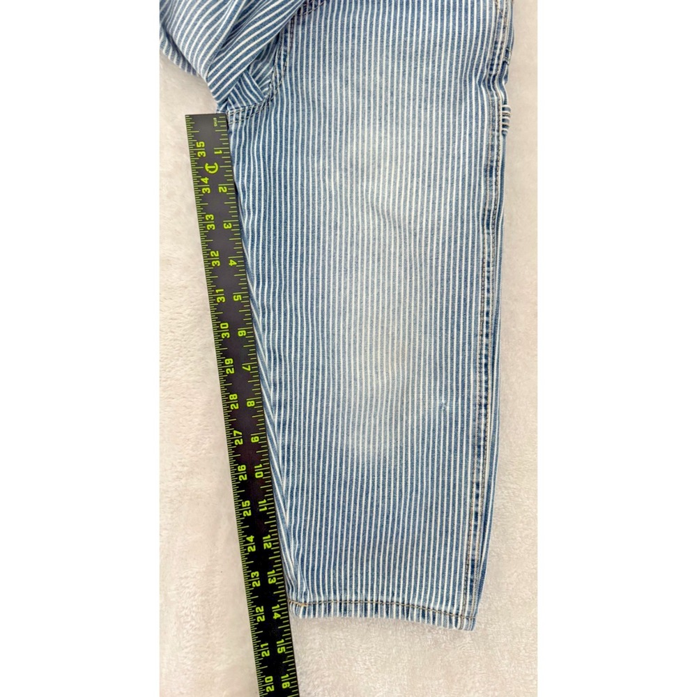 Vintage OshKosh B'Gosh Vestbak Hickory Stripe Overalls 4T Railroad Denim - Picture 9 of 13